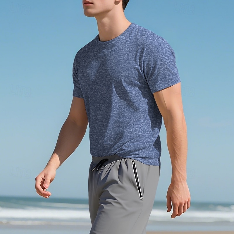 Per uomo Tinta unita T-shirt da corsa Maglia a compressione Maglia atletica Sport in alto Estate Primavera Classico Manica Corta Asciugatura Rapida Leggero Traspirante Allenamento in Palestra del 2026 a $15.49 –P6