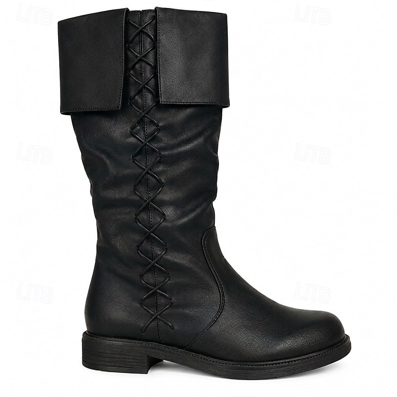 Medieval Renaissance Shoes Flat Jazz Boots Viking Crusader Fancy Dress Men's Unisex Pirate Steampunk Halloween Carnival Masquerade Party / Evening LARP Ren Faire Adults' Shoes 2026 - $58.99 –P1