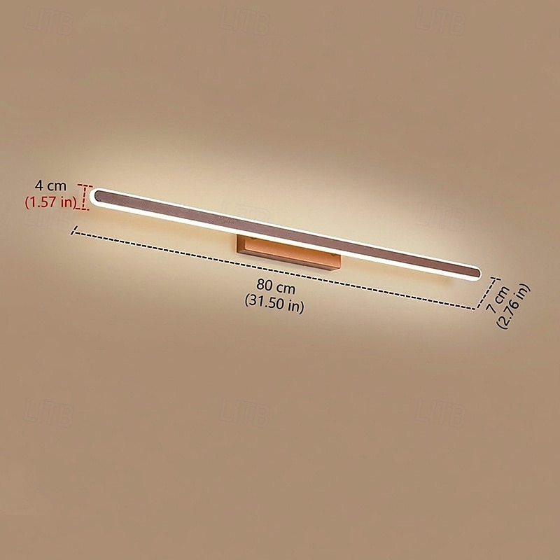 80 cm led καθρέφτη μπάνιου μπάνιο καθρέφτη μοντέρνο απλό αλουμίνιο λαμπτήρα χορού γκαρνταρόμπα φόντο φωτιστικό τοίχου 2026 - $174.99 –P1