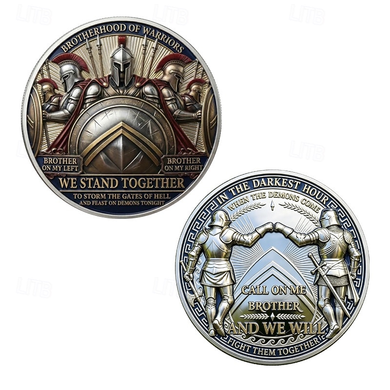 Moneta commemorativa della fratellanza dei guerrieri – restiamo uniti, invocami fratello, monete commemorative da collezione di ispirazione militare, regalo per soldati e veterani del 2026 a $19.99 –P1
