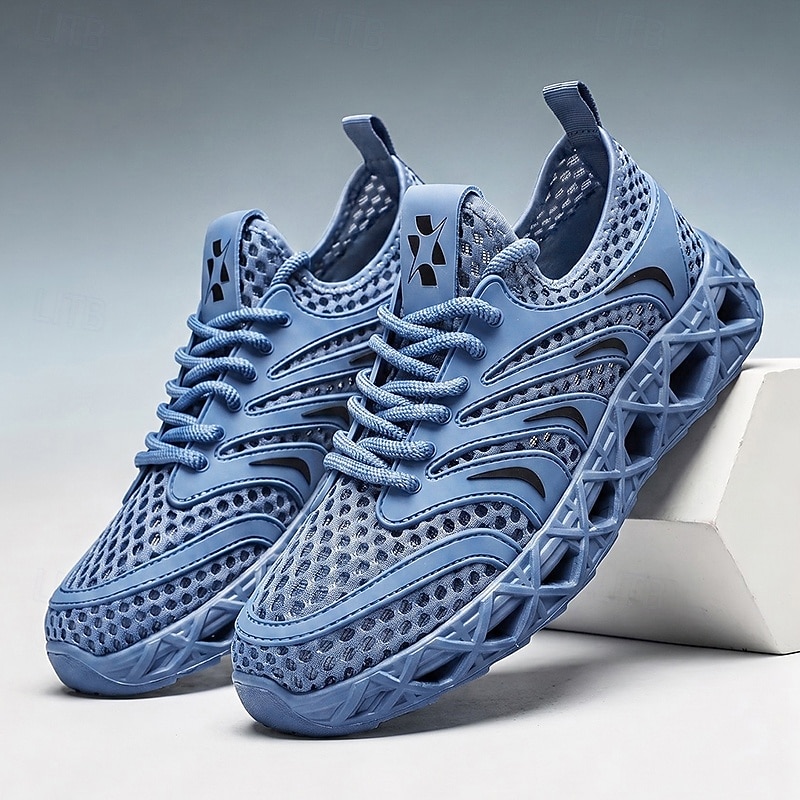 Scarpe da ginnastica atletiche da uomo nere e verdi, leggere, traspiranti, con lacci, ideali per la corsa e la camminata, con ammortizzazione, perfette per jogging, allenamento in palestra, viaggi e attività quotidiana. del 2026 a $34.99 –P1