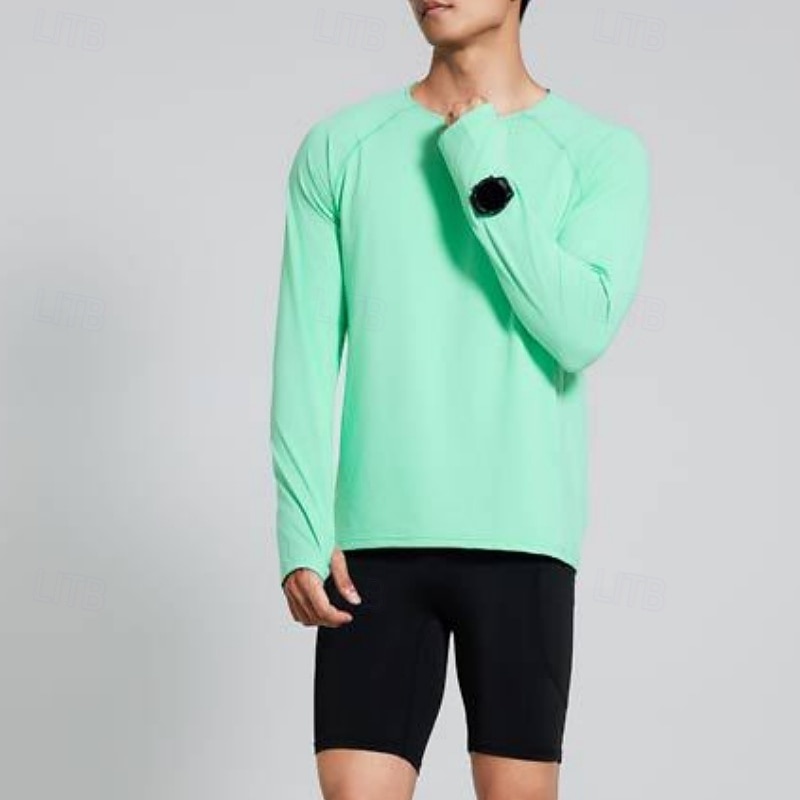 Men's Solid Colored Running T-Shirt Compression Shirt Casual Polo Shirts Running Shirt Summer Spring Fall Fall / Winter Long Sleeve Quick Dry Lightweight Moisture Wicking Gym Workout Active Training 2026 - $22.99 –P8