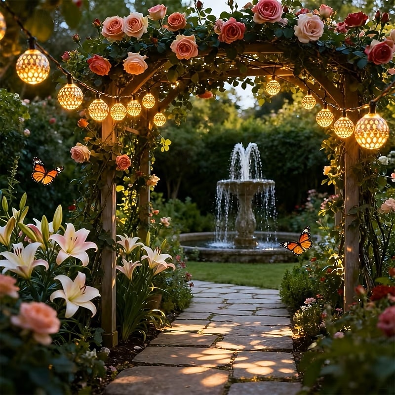 Solar Powered Garden Fairy String Lights Iron Moroccan Ball Fairy Lights 12m 100LEDs for Home Yard Balcony Porch Trees Outdoor Party Decoration 2026 - $39.99 –P11
