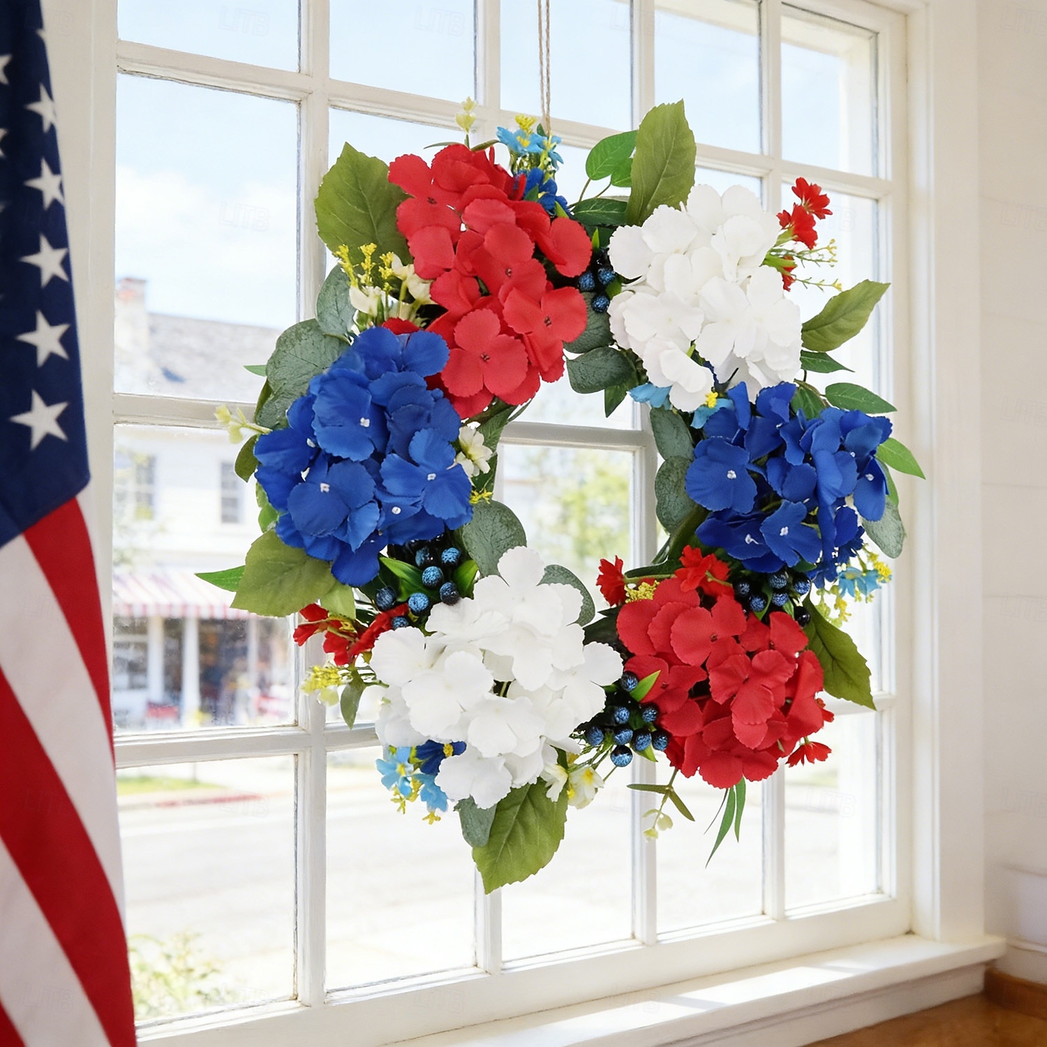 Patriotic Wreath for Front Door 22 Inch 4th of July Red White and Blue Wreaths 250 Anniversary USA Outdoor Decorations America Summer Wreath with Hanger for Home Party Gift 2026 - $30.99 –P5