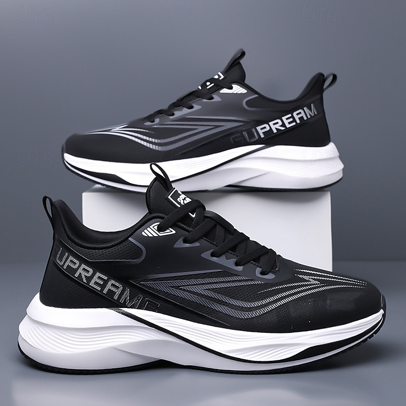 Tênis de corrida masculino preto e laranja - calçado esportivo leve e respirável - tênis esportivo com amortecimento para homens, ideal para corrida, treinos na academia, caminhada e atividades físicas ao ar livre. de 2026 por $42.99 –P7