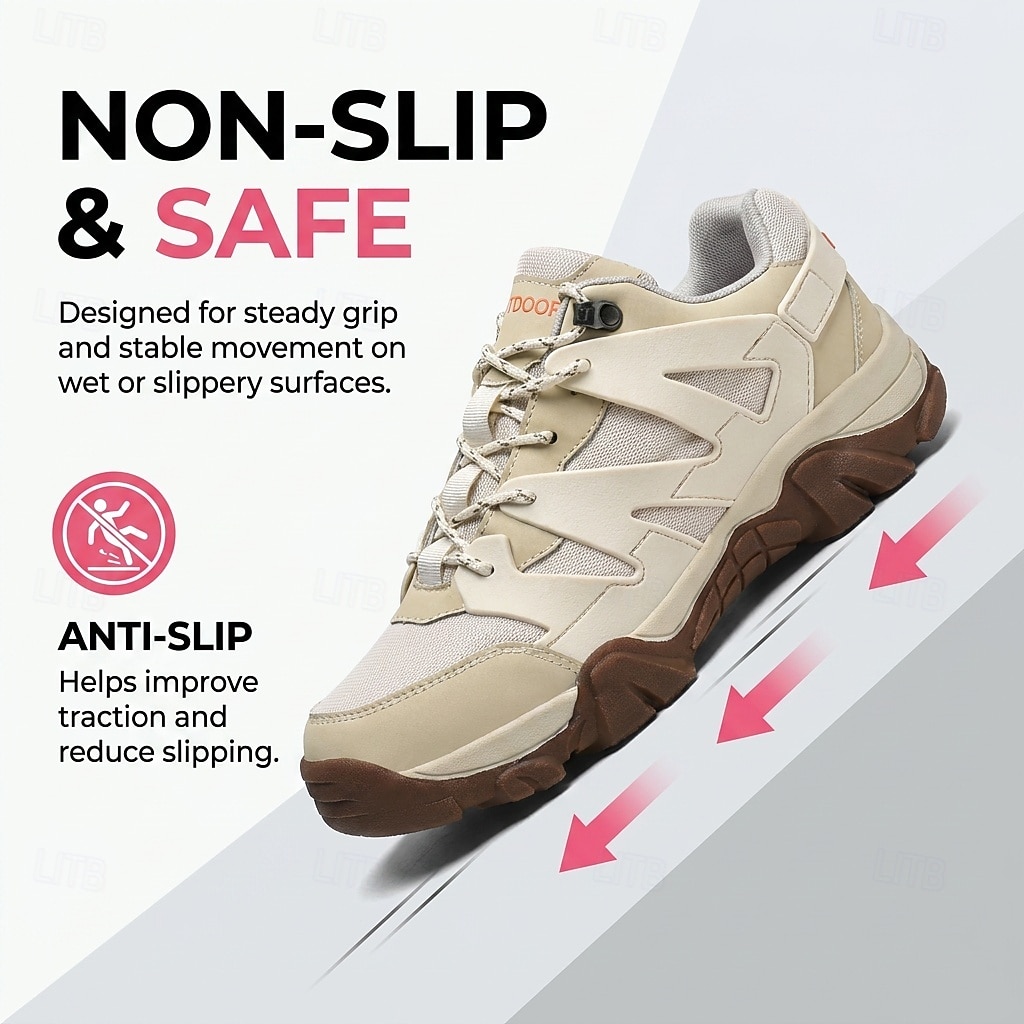 Men's Outdoor Hiking Shoes, Chunky Non-Slip Sole Lace-Up Sneakers, Comfortable Trail Walking Shoes for Travel, Camping 2026 - $46.99 –P2