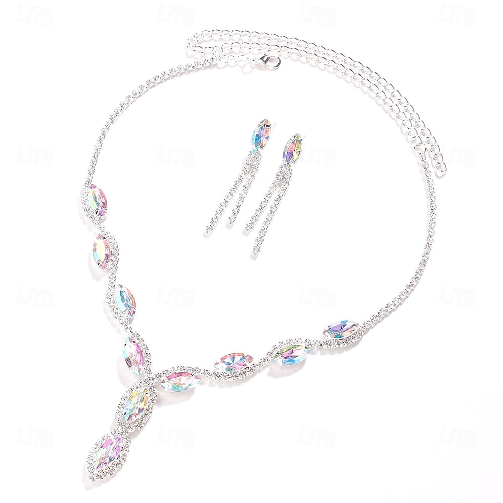Set di orecchini 2 Cromo Orecchini Per donna Moda Parure di gioielli Per Matrimonio del 2026 a $17.49 –P8