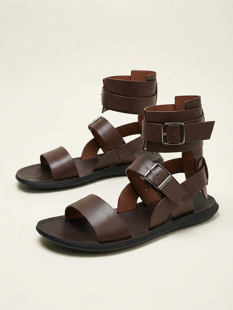 Men's  Strappy Sandals Casual Comfort Summer Shoes Classic Open-Toe Footwear for Outdoor Resort, Holiday Travel, Beachside Leisure and Everyday Wear 2026 - $34.99 –P1