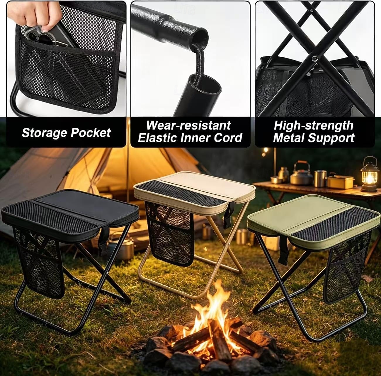 Mochila dobrável com banqueta e bolsos de armazenamento, cadeira portátil e leve para uso externo, ideal para adultos, perfeita para viagens, camping, trilhas, pesca, filas, piqueniques e eventos esportivos. de 2026 por $22.99 –P12