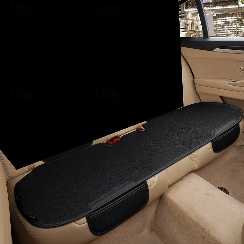 Universal Linen Car Back Seat Cushion, Breathable Rear Seat Pad with Storage Pockets, Non-Slip Seat Protector for Most Vehicles, SUVs, Trucks, Durable All-Season Bench Cover (Rear Seat Only) 2026 - $23.99 –P4
