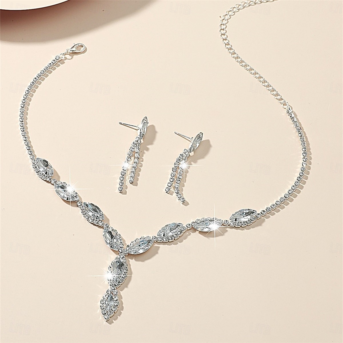 Set di orecchini 2 Cromo Orecchini Per donna Moda Parure di gioielli Per Matrimonio del 2026 a $17.49 –P7