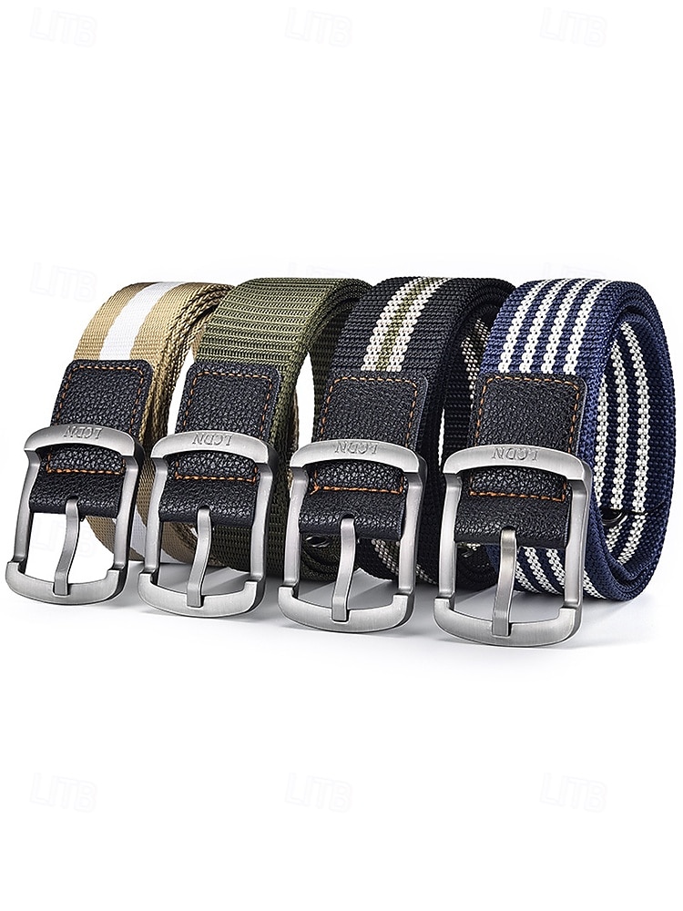 Stevige, verstelbare herenriem van polyester met gesp, duurzame riem in meerdere kleuren, ideaal voor strandvakantie of dagelijks gebruik. &outdoor sportkleding 2026 - $14.99 –P11