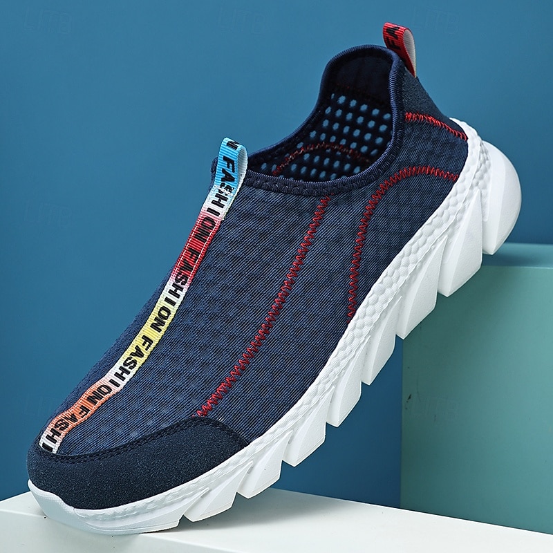 Men's White Slip-On Casual Sneakers Lightweight Breathable Comfort Walking Shoes Soft Low Top Footwear for Daily Wear, Travel, Commuting and Weekend Outings 2026 - $32.99 –P1