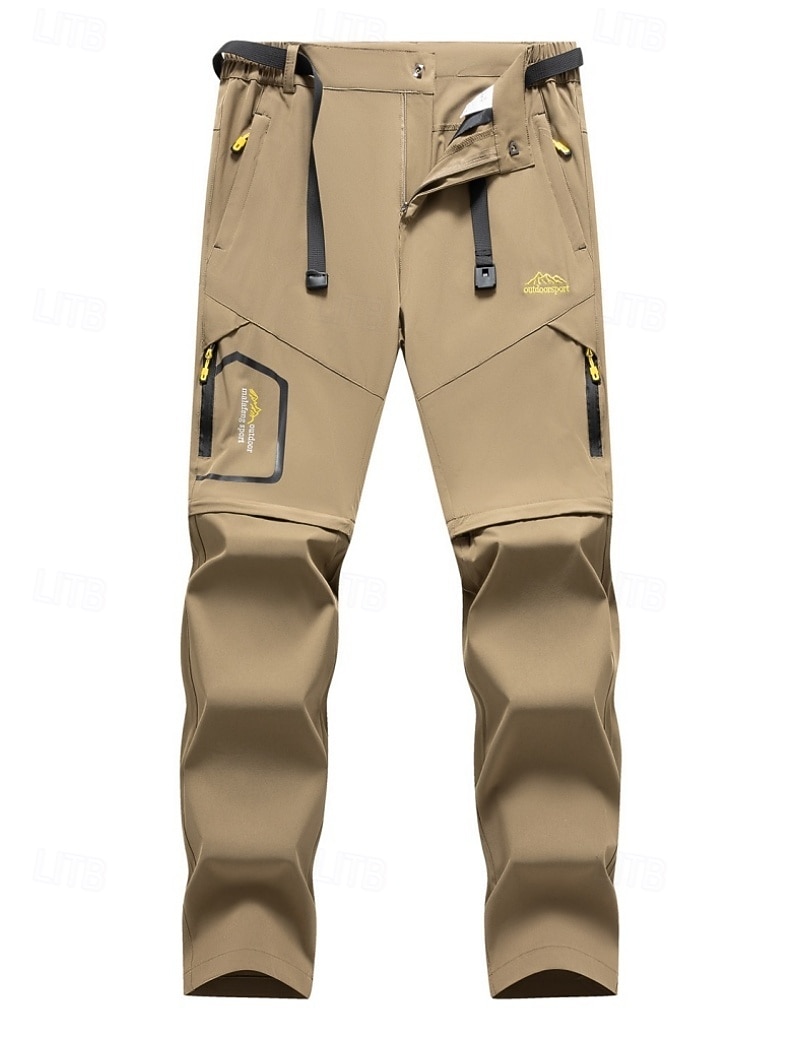 Herr Långbyxor Taktiska byxor Casual byxor Vandringsbyxor Utomhusbyxor Ficka Konvertibel Ensfärgat Vattentät Snabb tork Dagligen Utomhus Helgdag Streetwear Stylish Kaki Svart Oelastisk 2026 - $39.99 –P2
