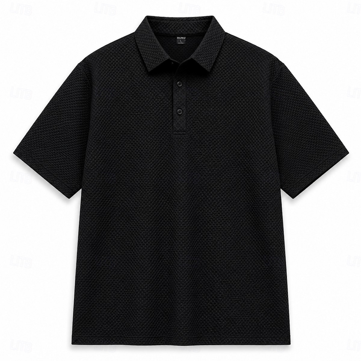 Men's Textured Golf Polos Shirts- Cooling Short Sleeve-Black White Grey 2026 - $33.99 –P6