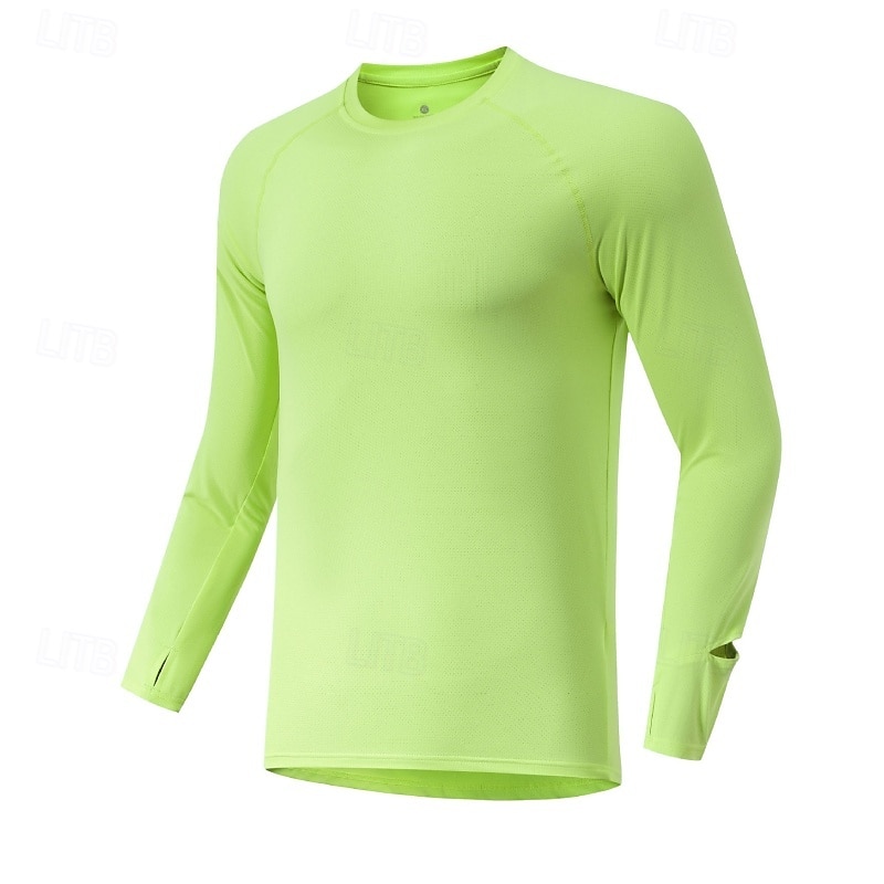 Men's Solid Colored Running T-Shirt Compression Shirt Casual Polo Shirts Running Shirt Summer Spring Fall Fall / Winter Long Sleeve Quick Dry Lightweight Moisture Wicking Gym Workout Active Training 2026 - $22.99 –P3