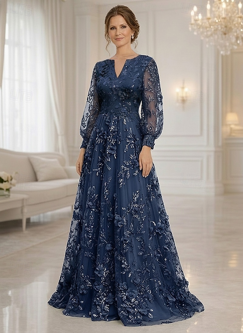 A-Line Dress Floor Length Maxi Dress Party Dress Cocktail Dress Mother of  the Bride Dress