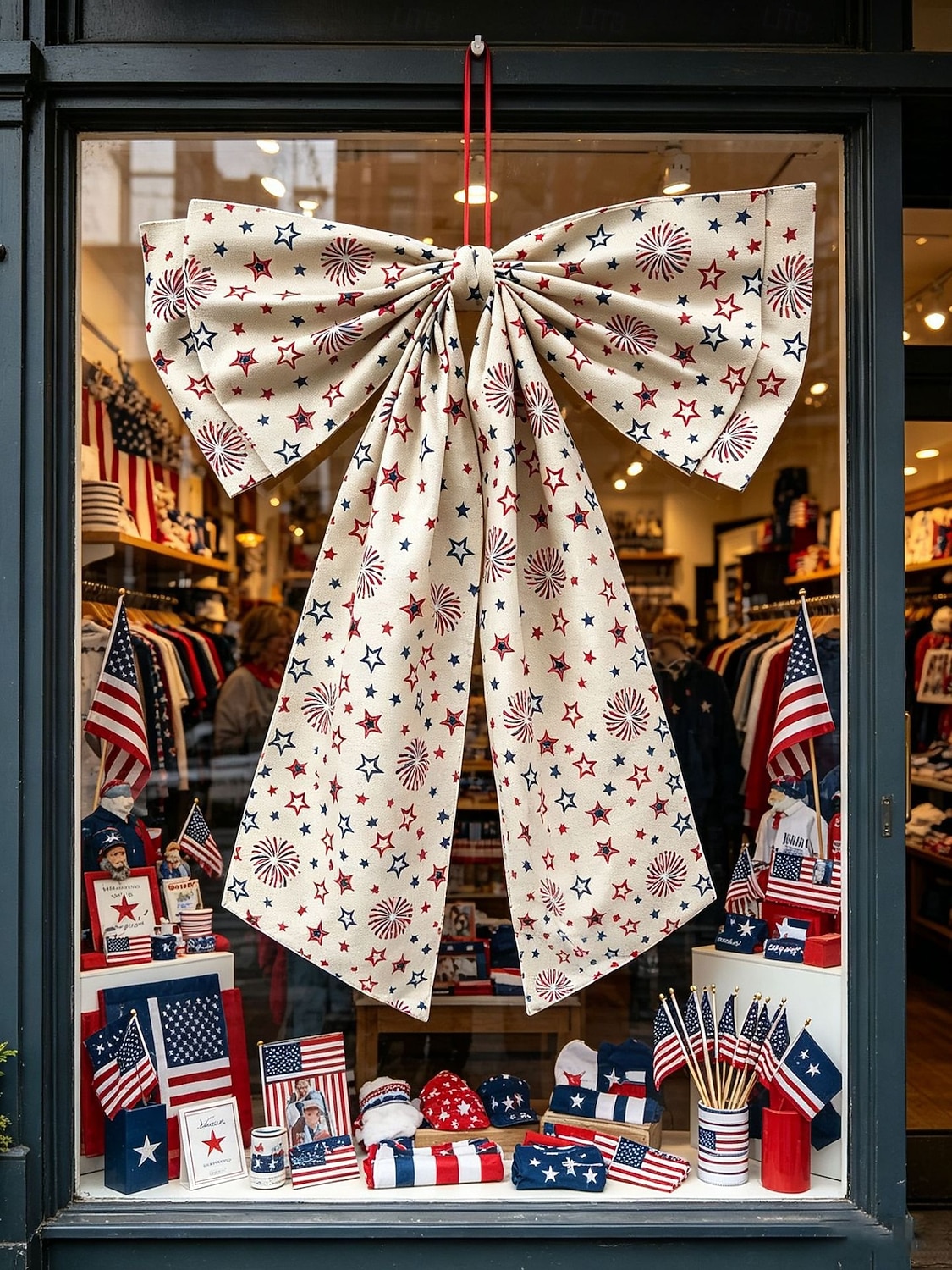 Fiocco decorativo per il 250° anniversario degli Stati Uniti, fiocco patriottico da appendere, rosso, bianco e blu, ghirlanda per la porta del 4 luglio, fiocco per la porta d'ingresso, portico, del 2026 a $18.99 –P1
