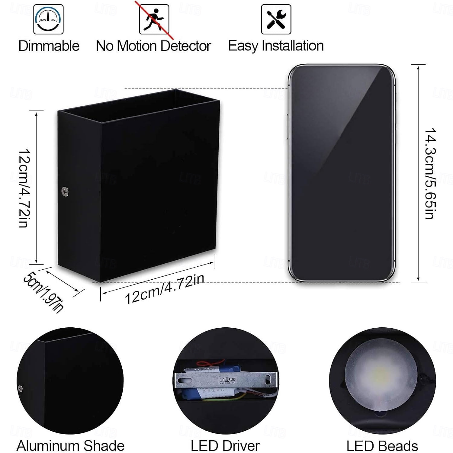Outdoor LED Wall Sconce Waterproof 6W Up and Down Lighting Indoor Double-Head Modern Light for Bedroom and Bathroom Warm White 90-264V 2026 - $24.99 –P1