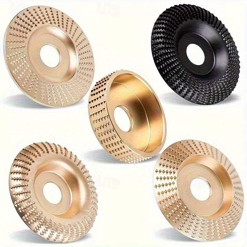 5/13/14Pcs Angle Grinder Wood Carving Disc Set, 4" Or 4 1/2" Angle Grinder with 5/8" Arbor, Grinding Wheel Shaping Discs for Wood Grinding, Stump Grinder, Wood Angle Grinder Additions 2026 - $23.99 –P4