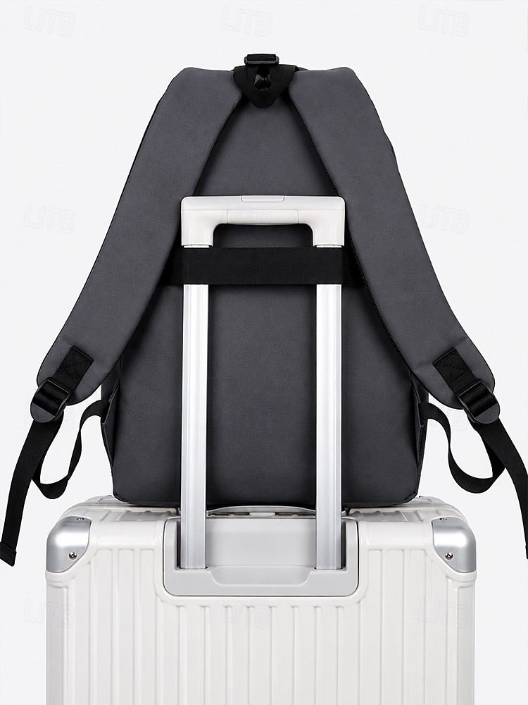 Vattentät nylonryggsäck för män, stor kapacitet med flera fack och laptopväska med bagagerem, reseryggsäck för gymnasiet, affärspendling, dagligt bruk 2026 - $29.99 –P4