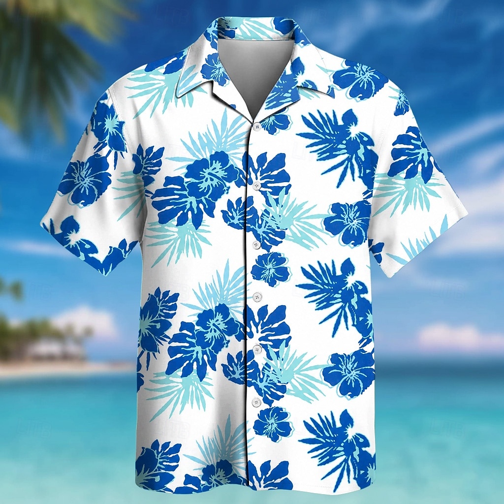 Homme Fleuri Cocotier Plantes Tropicales Chemise hawaïenne Chemises tropicales Chemise Aloha Manche Courte Hawaïen Quotidien Vacances à la Plage Été Printemps Col Rabattu Impression 3D Chemises de 2026 ? $25.99 –P1