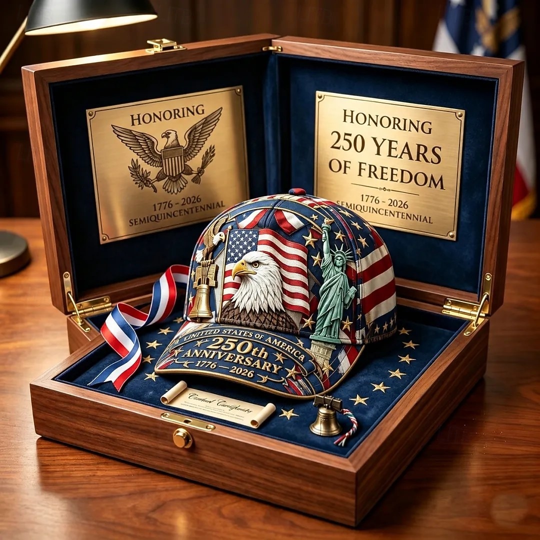 Casquette de baseball patriotique à l'aigle, commémorant le 250e anniversaire des États-Unis (1776-2026), casquette ajustable pour la fête de l'indépendance américaine avec drapeau américain &Statue de 2026 ? $21.99 –P4