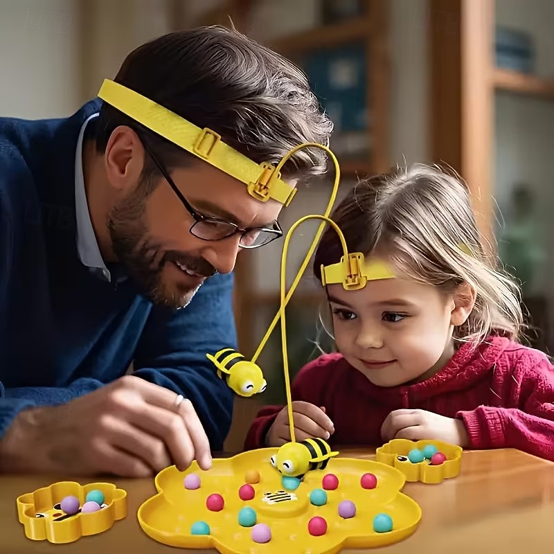 2026年 子供向けのおもしろい蜂のヘッドバンドゲーム &大人向け、磁石のハチを使ったインタラクティブなファミリーボードゲーム、細かい運動能力を養う対戦型アクション玩具 &バランス、男の子と女の子に最適な屋内パーティーゲーム、黄色  コレクション – $19.99 –P2
