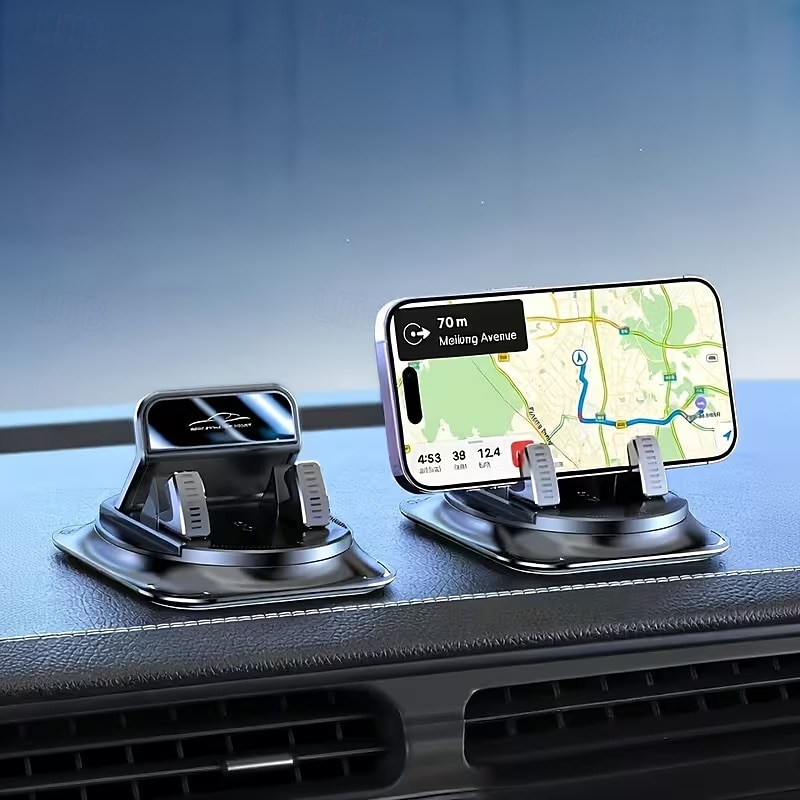 2-częściowy uchwyt na telefon do deski rozdzielczej samochodu, obrotowy o 360° i regulowany uchwyt na nawigację samochodową z automatycznie regulowanym zaciskiem sprężynowym, umożliwiającym łatwą 2026 - $19.99 –P1