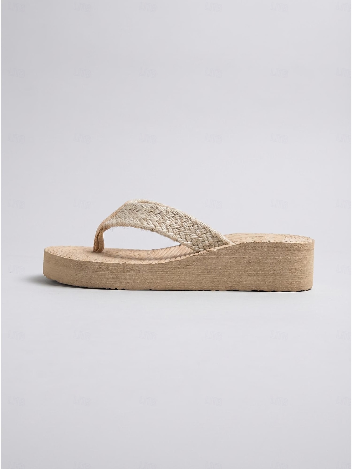 Damen-Flip-Flops aus Stroh mit Plateausohle – sommerliche Keilsandalen im Boho-Stil mit geflochtenen Riemen, ideal für Strandurlaub und Resort-Aktivitäten. &gemütliches Spazierengehen im Freien 2026 - $18.99 –P4