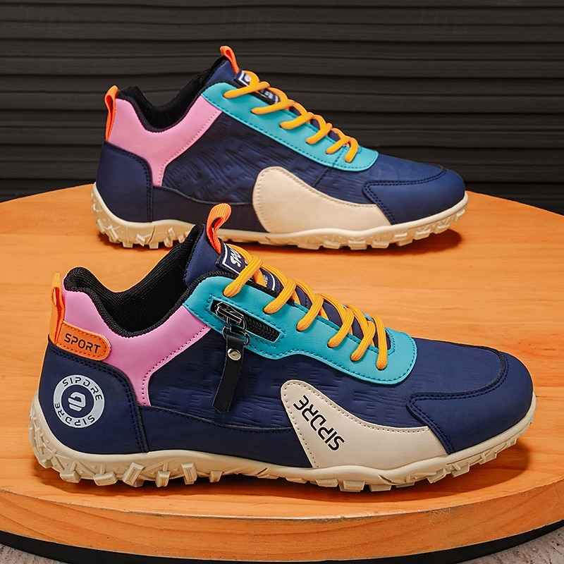 Baskets de randonnée colorblock pour homme, chaussures de trail à lacets, semelle épaisse antidérapante, idéales pour les voyages, le camping et le quotidien. de 2026 ? $32.99 –P4
