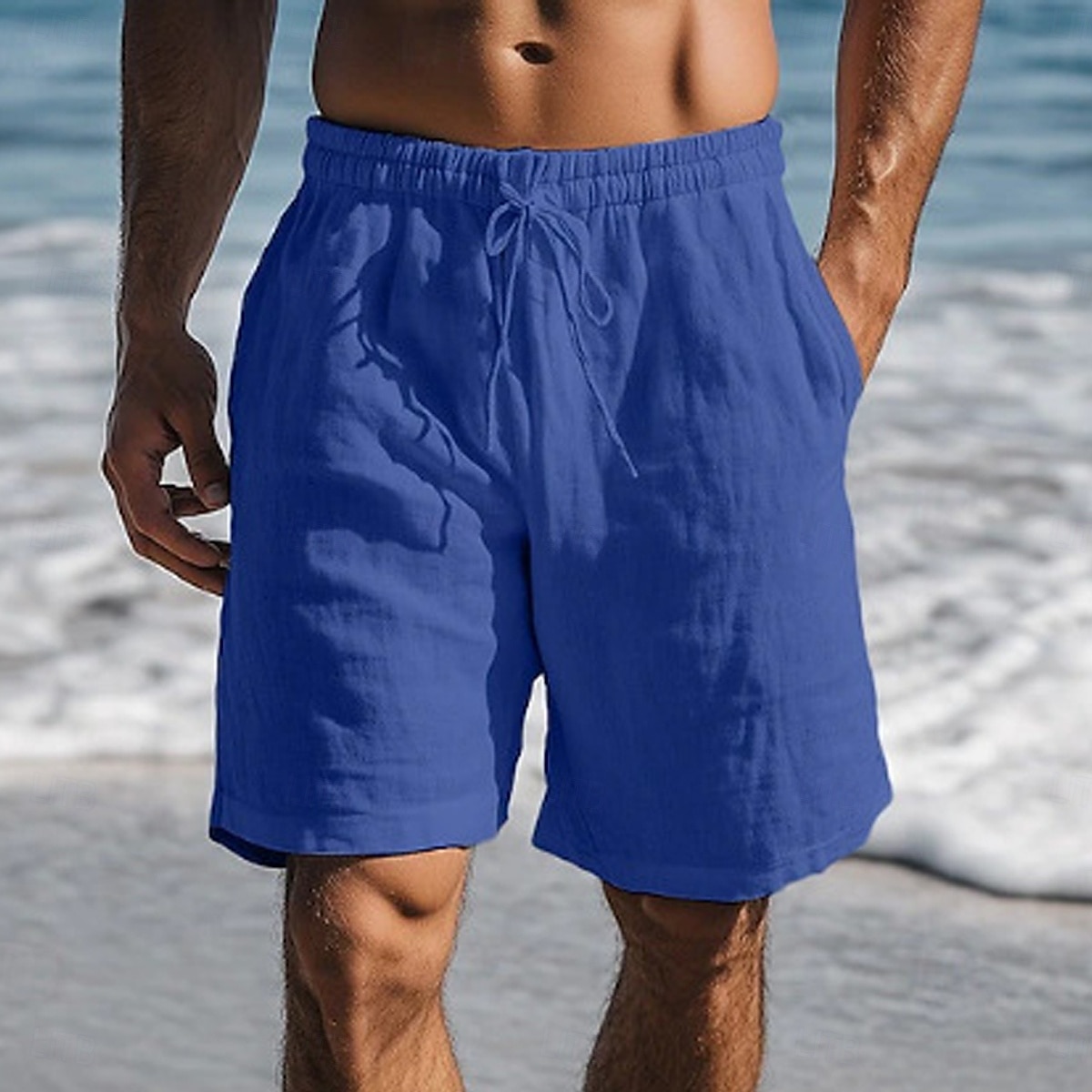 Per uomo Pantaloncini Estivi Shorts da Spiaggia Pantaloncini larghi Coulisse Elastico in vita Puro Semplice Comodità Traspirante Lunghezza al ginocchio Casuale Quotidiano All'aperto Stile Classico del 2026 a $18.99 –P9