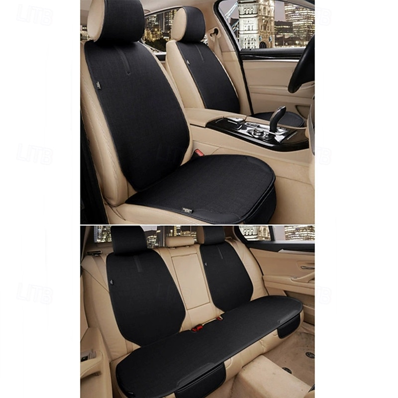 Ensemble complet de 7 housses de siège auto universelles, coussins avant et arrière en lin respirant avec protections de dossier, compatibles avec les airbags pour la plupart des voitures, SUV et de 2026 ? $98.99 –P7