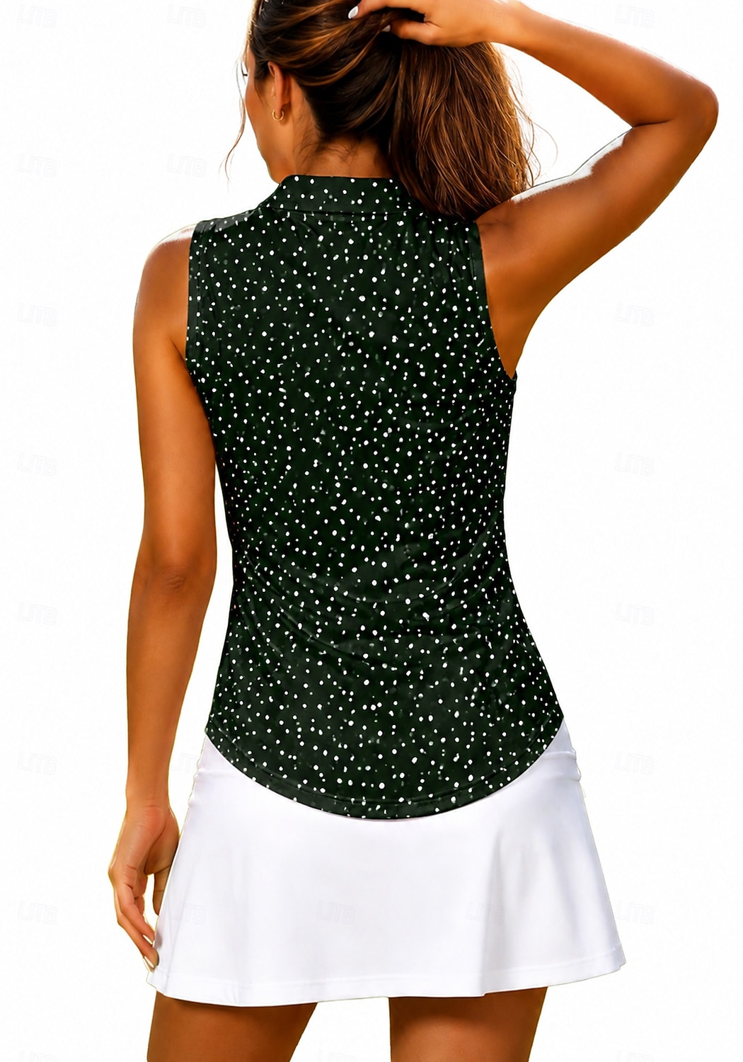 Per donna Individuare Top Maglietta sportiva Polo da golf Maglia da tennis Senza Maniche Cerniera Floreale UPF50+ Resistente ai Raggi UV Alta elasticità Traspirante Pallavolo Tennis Golf Colletto del 2026 a $20.99 –P2