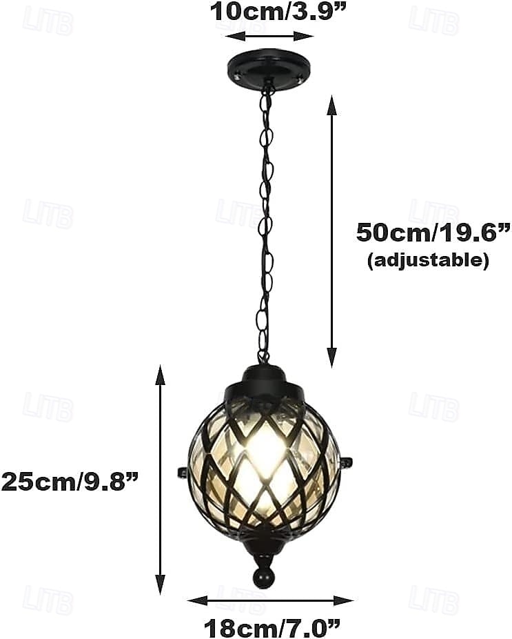 18 cm Design di Lanterna a Sospensione Lampada a sospensione Metallo Vetro Vintage Stile Nordico 110-240 V del 2026 a $140.99 –P1