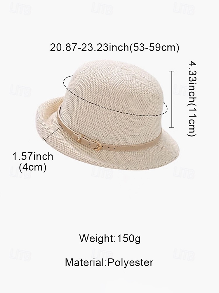 Women's Boho Packable Sun Hat - Elegant Woven Polyester Summer Beach Bucket Hat, Foldable Wide Brim Panama Hat for Vacation, Daily Casual Wear, Multiple Colors 2026 - $18.99 –P12