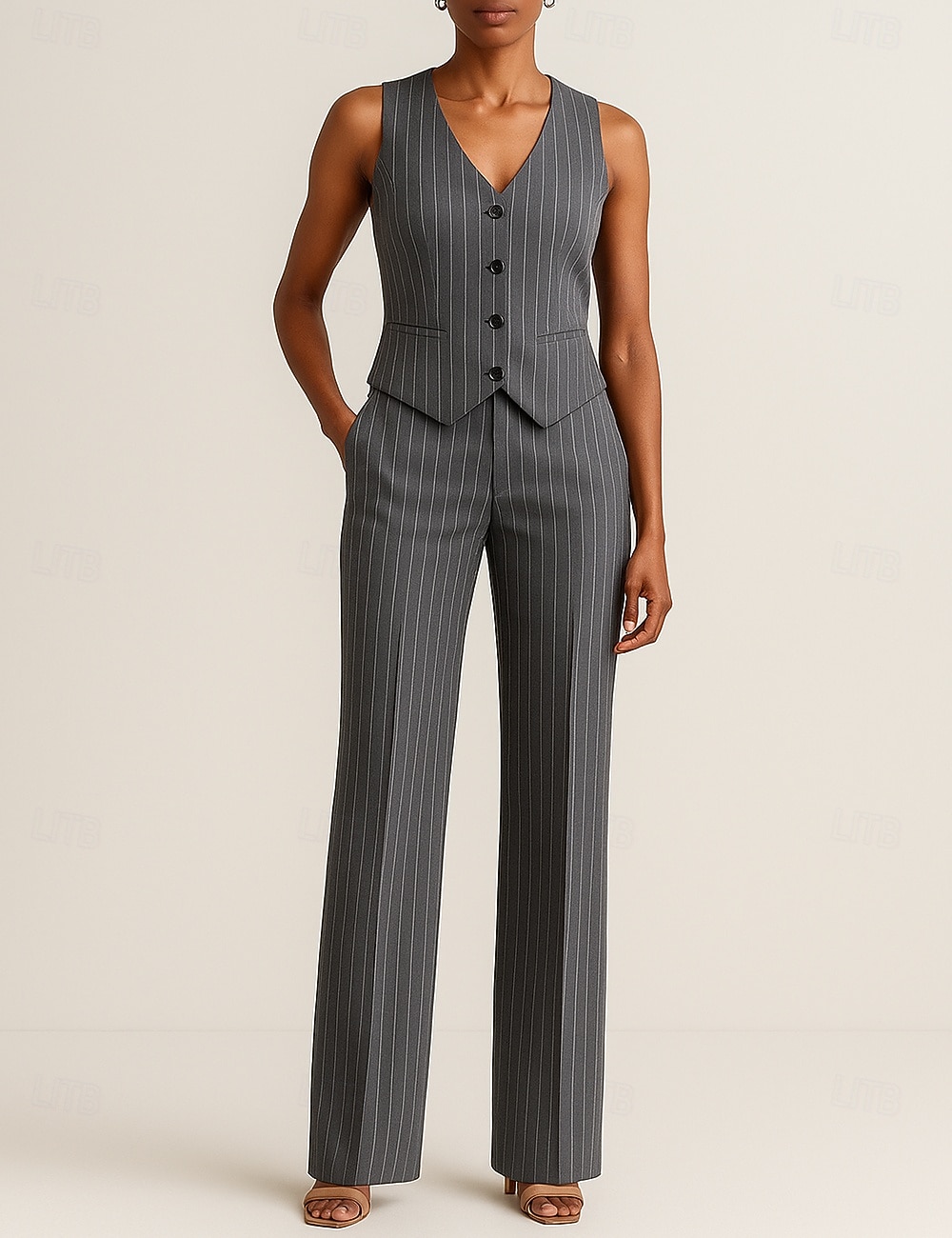 Women's 3 Pieces Suits Formal Wedding Guest Formal Evening Elegant Simple Long Sleeve Ankle Length Peak Lapel Single Breasted 2026 - $206.99 –P4