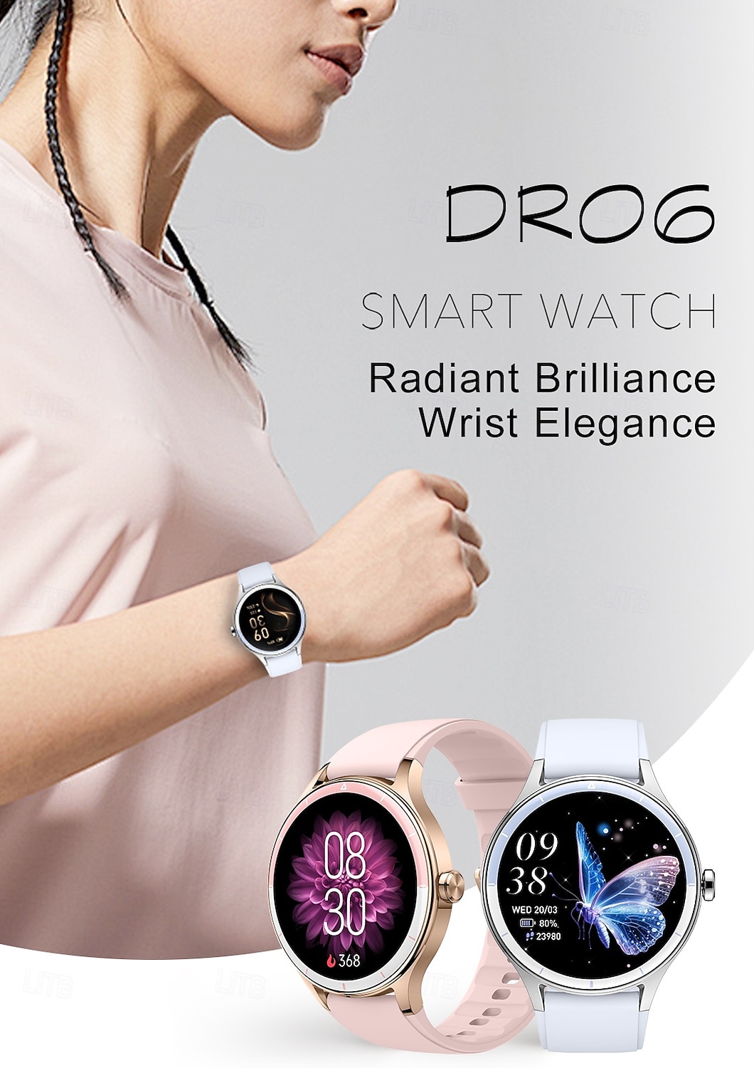 Smart Watch for Women, 1.27" Round Display Elegant Smartwatch with AI Voice Assistant, SpO2 Heart Rate Sleep Monitor, 100+ Watch Faces, Fashion Fitness Tracker for Android iOS 2026 - $64.99 –P1