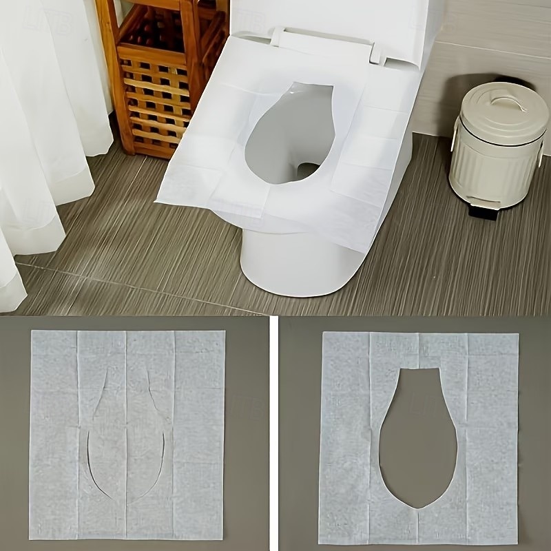 50 protège-sièges de toilettes jetables, papier toilette portable pour les voyages, papier pour siège de toilette de 2026 ? $13.49 –P5