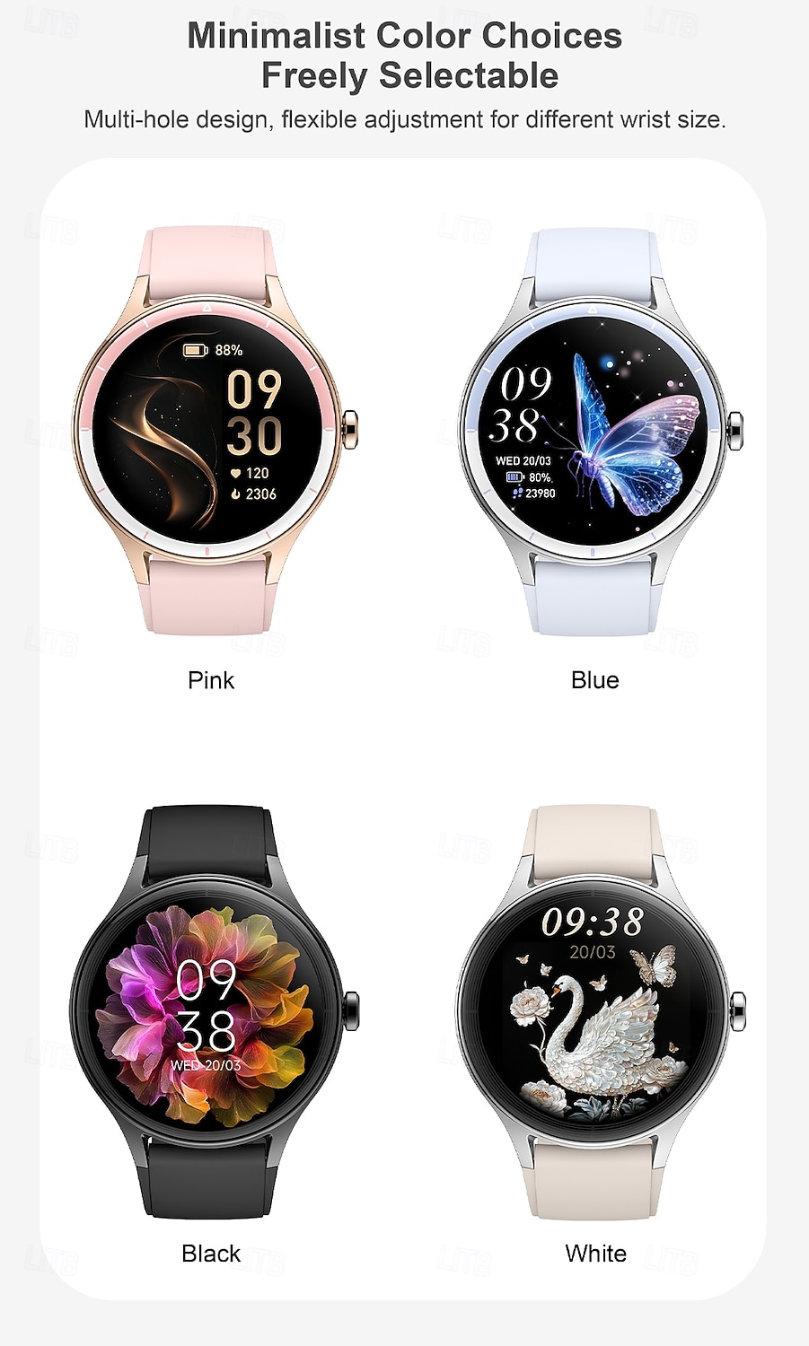 Smart Watch for Women, 1.27" Round Display Elegant Smartwatch with AI Voice Assistant, SpO2 Heart Rate Sleep Monitor, 100+ Watch Faces, Fashion Fitness Tracker for Android iOS 2026 - $64.99 –P4