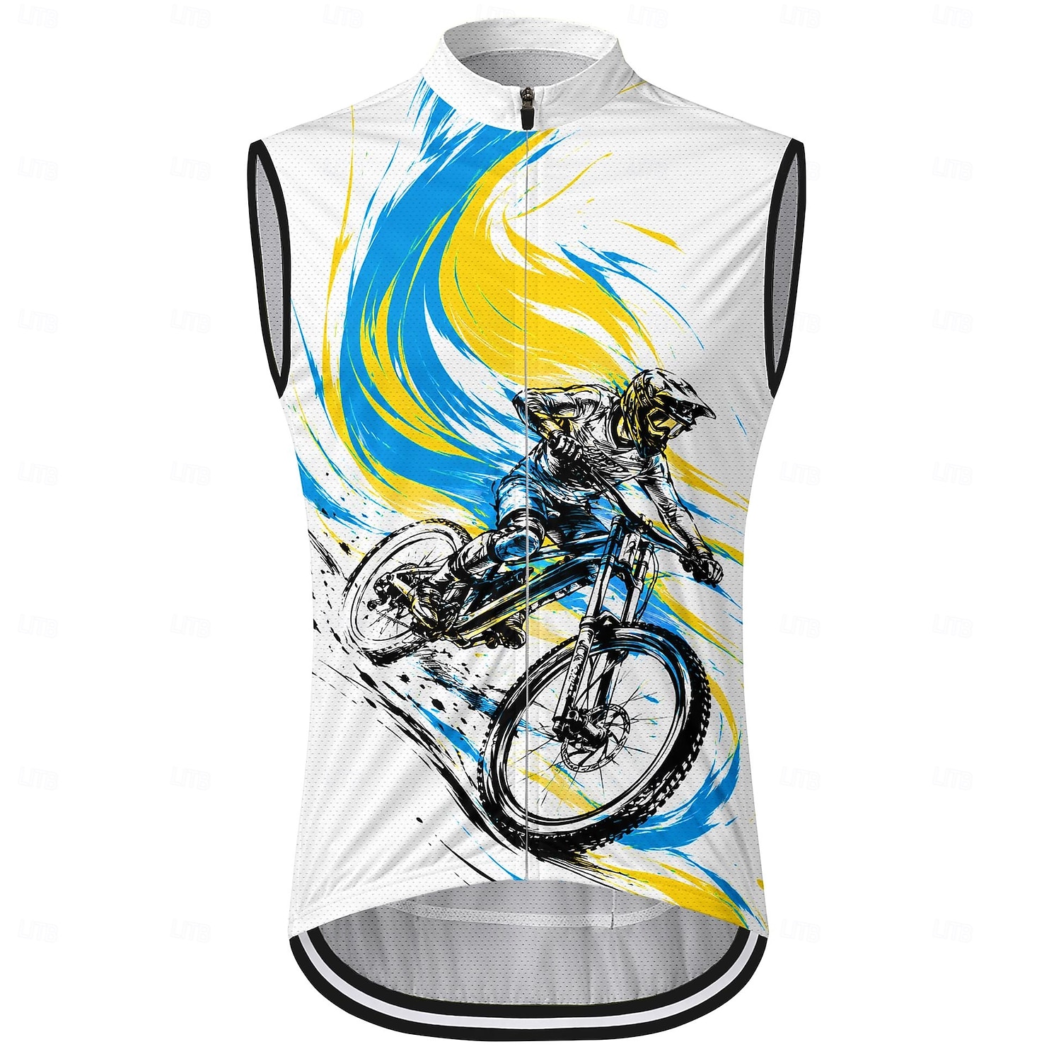 Herren Fahrradweste Radtrikot Abstrakt Fahhrad rmellos Fahhrad Weste /  Gilet Trikot Tanktop mit 3 Gestaschen Schnelltrocknend Rckentasche  Feuchtigkeitsableitend Atmungsaktiv Sport Blau Bekleidung 2026 - $30.99