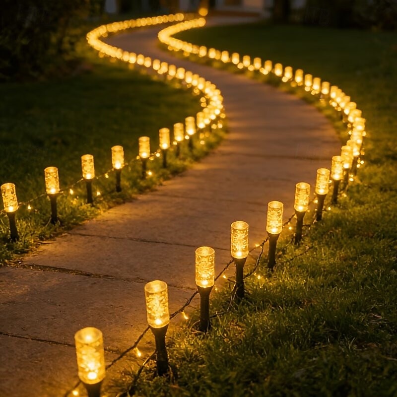 Outdoor Solar Lights Colorful LED Icicle Garden Stake Lights, IP65, Warm Glow Landscape Lighting, Ideal for Courtyards, Lawns, Patios, Walkways, Fences, And Party Decorations Lighting  10led / 20led 2026 - $35.99 –P5