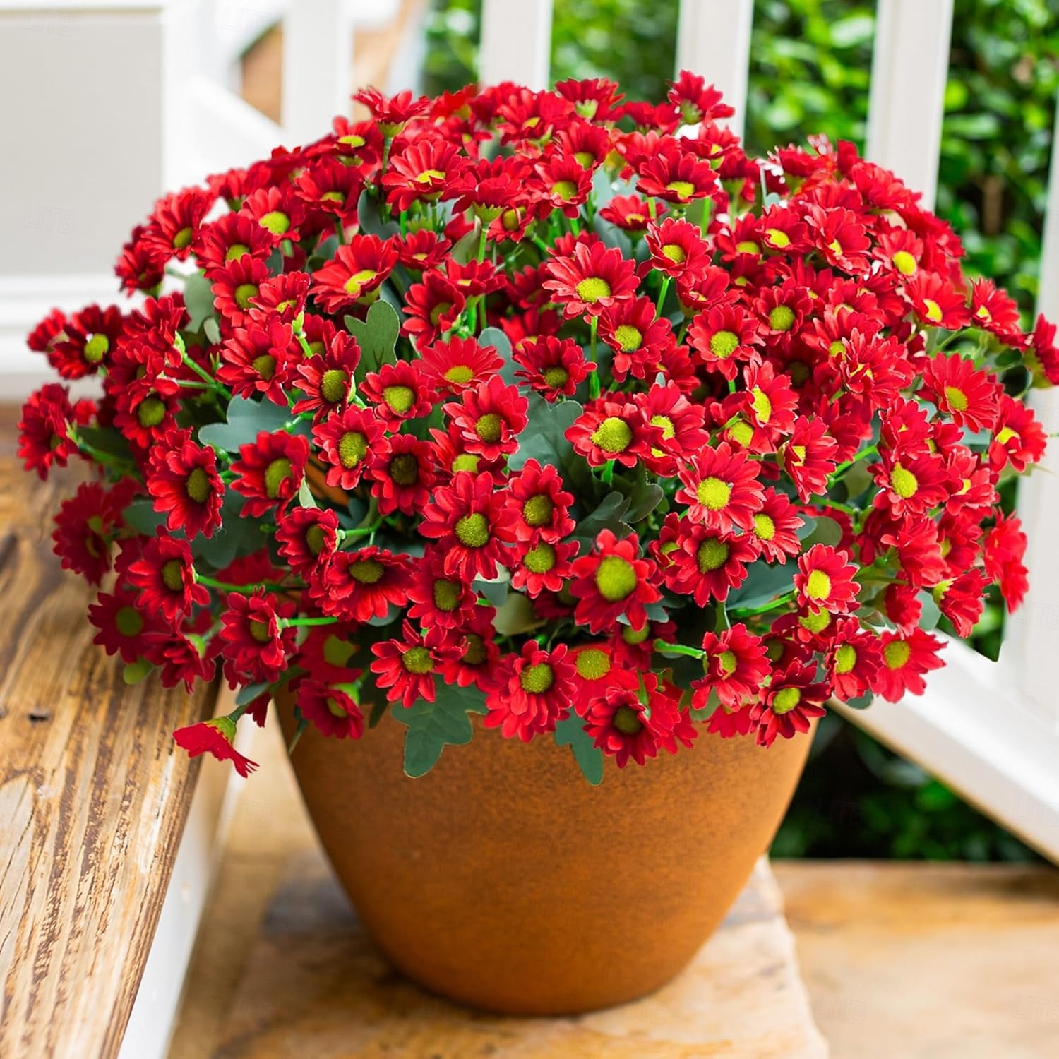 Margaritas artificiales para decoración exterior, 6 ramos de flores artificiales para macetas de exterior, flores de seda resistentes a los rayos UV para la puerta principal, el porche y el patio. 2026 - $29.99 –P10