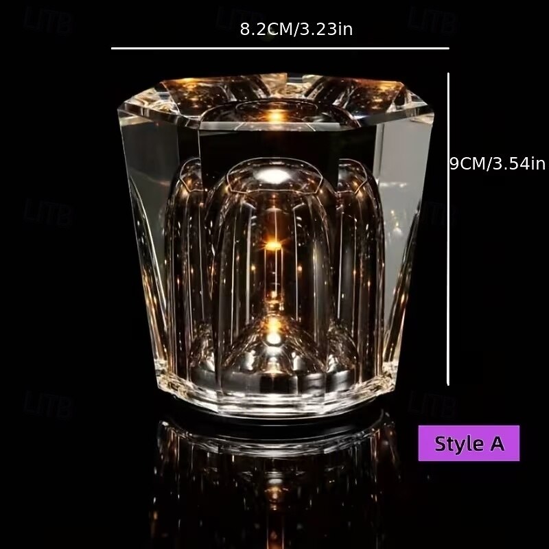 lampka nocna kryształowa, lampa stołowa diamentowa, 3 jasne kolory z regulowaną jasnością, lampka nocna z ładowaniem przez USB, dekoracja sypialni, lampka nocna 2026 - $99.99 –P2