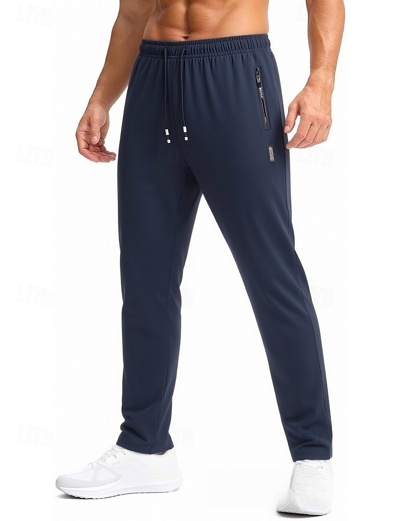 Męskie Spodnie Spodnie codzienne Spodnie outdoorowe Ściągana na sznurek Kieszeń Elastyczny pas Jednokolorowe Szybkie wysychanie Lekki Codzienny Na zewnątrz Święto Elegancki Klasyczny Khaki Czarny 2026 - $21.99 –P7