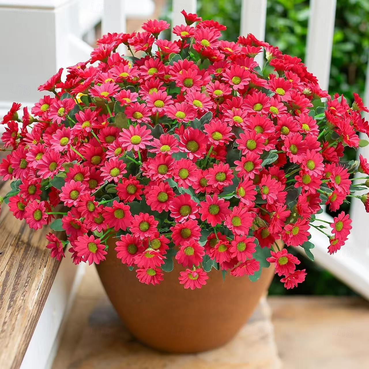 Margaritas artificiales para decoración exterior, 6 ramos de flores artificiales para macetas de exterior, flores de seda resistentes a los rayos UV para la puerta principal, el porche y el patio. 2026 - $29.99 –P8