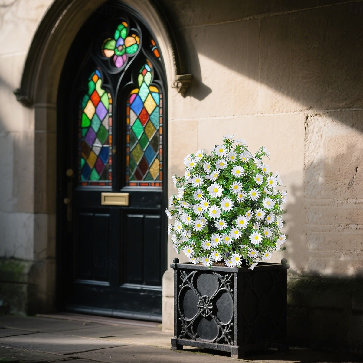 Estaca de crisântemo artificial branco de 56 cm (22 polegadas), topiaria de margarida artificial para casa, jardim e quintal. &decoração de jardim, casamento &Flores artificiais duráveis para festas, de 2026 por $39.99 –P18