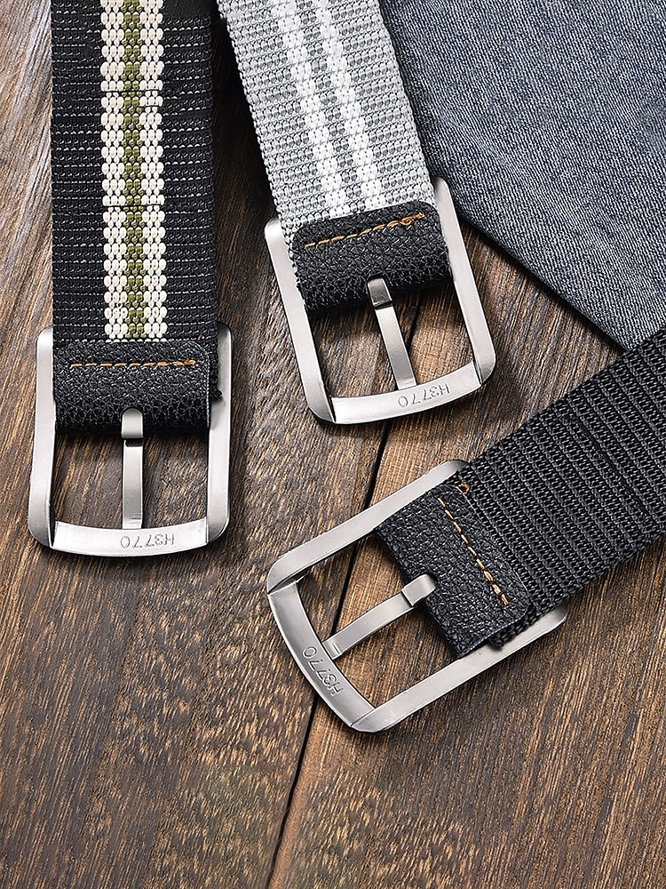 Stevige, verstelbare herenriem van polyester met gesp, duurzame riem in meerdere kleuren, ideaal voor strandvakantie of dagelijks gebruik. &outdoor sportkleding 2026 - $14.99 –P7