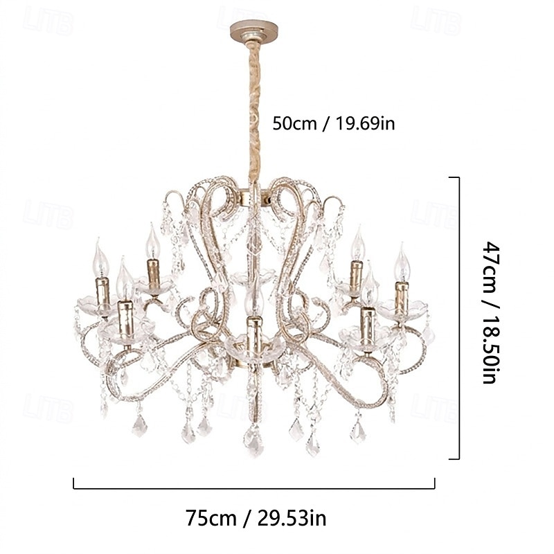 candelabros de cristal elegantes candelabros de cristal modernos candelabros colgantes lámpara de techo lámpara de isla 2026 - $388.79 –P5
