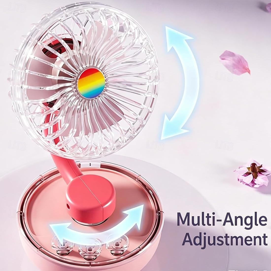 2026 New Retro Desktop Fan, Rechargeable Portable Mini Desk Fan With in built led Light, Dual-Mode: USB Rechargeable & Plug-In, 3-Speed, Multi-angle Adjustment for Travel Sleeping Bedroom 2026 - $23.99 –P3